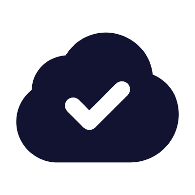 Cloud Done, Animated Icon, Solid