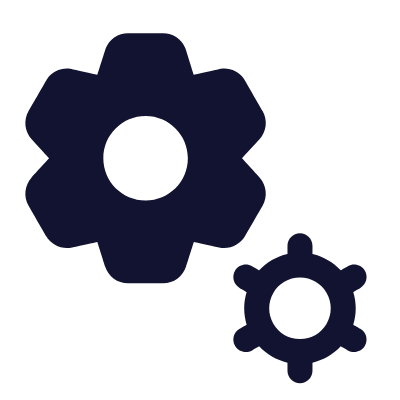 Cogs, Animated Icon, Solid