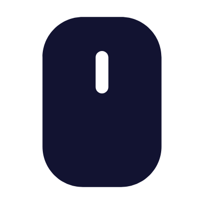 Computer Mouse Simple, Animated Icon, Solid