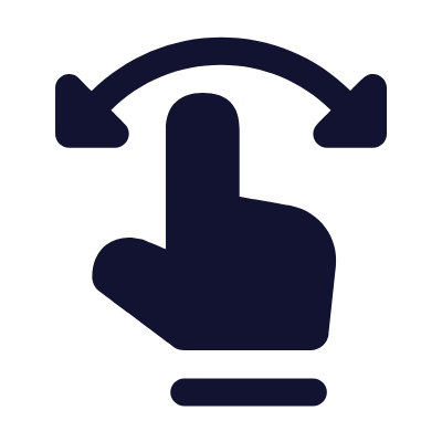 Swipe Right Left, Animated Icon, Solid