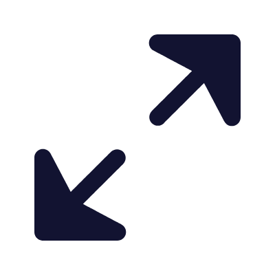 Arrows Long Diagonal Outward, Animated Icon, Solid