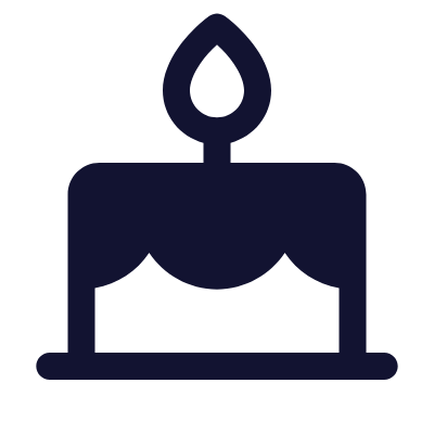 Birthday Cake Alt, Animated Icon, Solid
