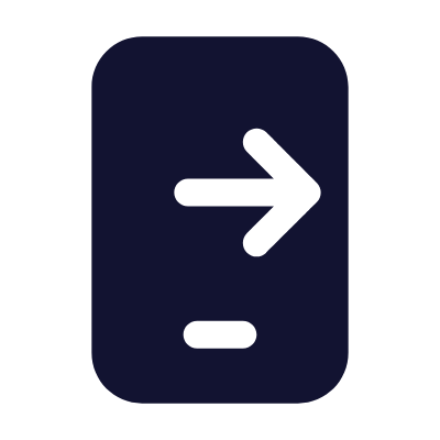 Smartphone Arrow Out, Animated Icon, Solid