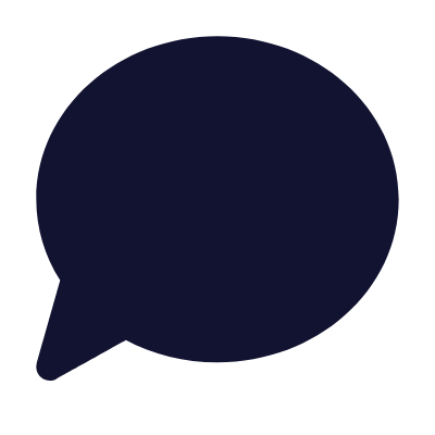 Message Oval, Animated Icon, Solid