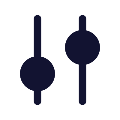 Sliders Vertical Alt, Animated Icon, Solid