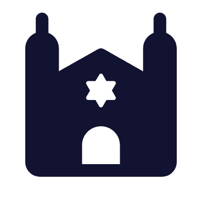 Synagogue, Animated Icon, Solid