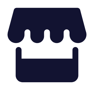 Market Stand, Animated Icon, Solid