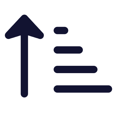 Sort Ascend Arrow Up, Animated Icon, Solid