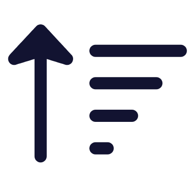 Sort Descend Arrow Up, Animated Icon, Solid