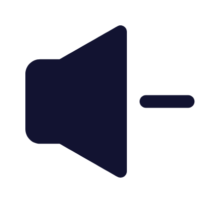 Volume Minus, Animated Icon, Solid