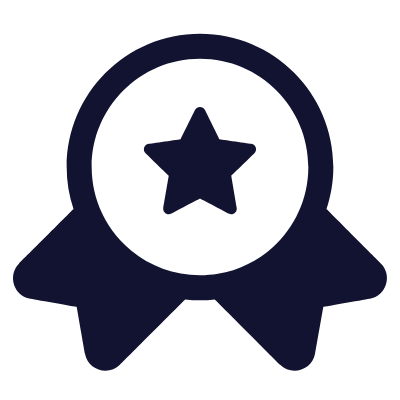 Badge Ribbon Star, Animated Icon, Solid