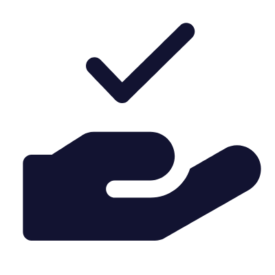 Hand Check, Animated Icon, Solid