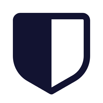 Shield Half, Animated Icon, Solid