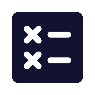 Cross List, Animated Icon, Solid