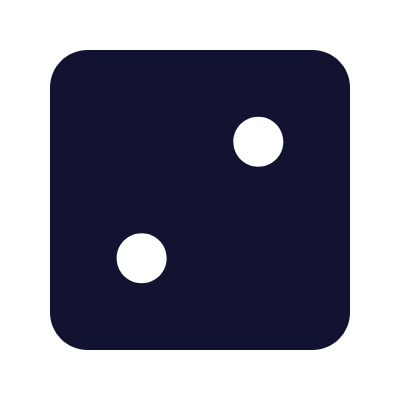 Dice Two, Animated Icon, Solid