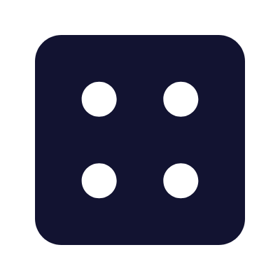 Dice Four, Animated Icon, Solid