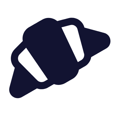 Croissant, Animated Icon, Solid