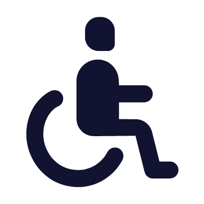 Disabled Person, Animated Icon, Solid
