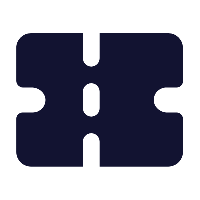 Ticket Perforated, Animated Icon, Solid