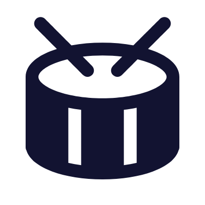 Drum, Animated Icon, Solid