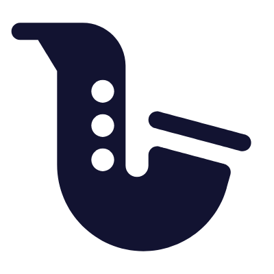 Saxophone, Animated Icon, Solid
