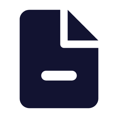 File Minus, Animated Icon, Solid