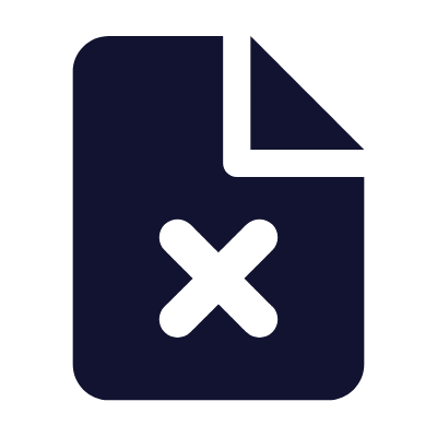 File Cross, Animated Icon, Solid