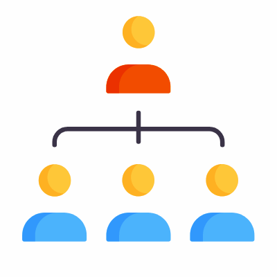 Avatars Hierarchy, Animated Icon, Flat