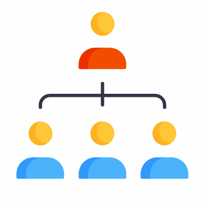 Organization, Animated Icon, Flat