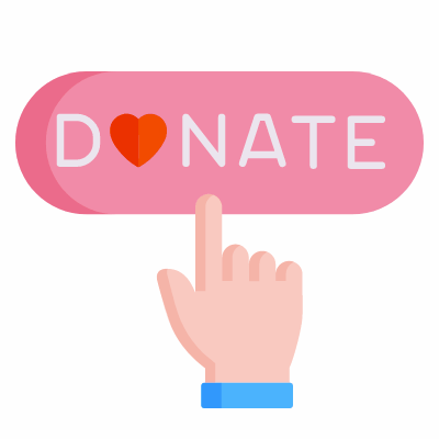 Donate Button, Animated Icon, Flat