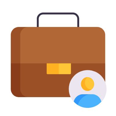 Briefcase Portfolio, Animated Icon, Flat