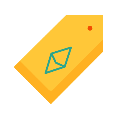 Ethereum Price Tag, Animated Icon, Flat