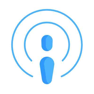 Podcast, Animated Icon, Flat