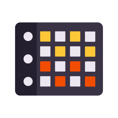 Electronic Music, Animated Icon, Flat