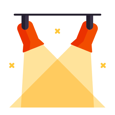 Stage Lights, Animated Icon, Flat