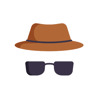 Hat And Glasses, Animated Icon, Flat