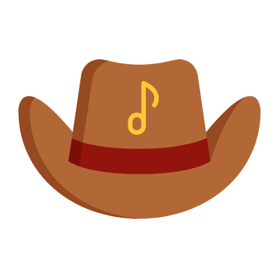 Cowboy Hat, Animated Icon, Flat