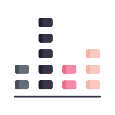 Equalizer, Animated Icon, Flat