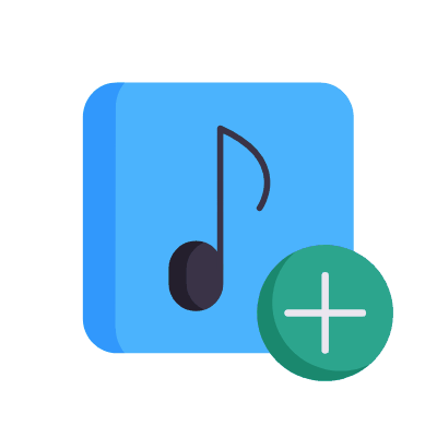 Album Song Plus, Animated Icon, Flat