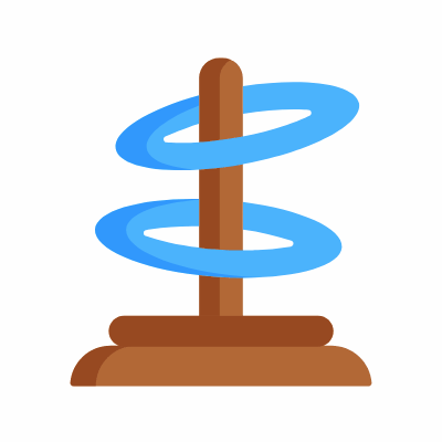 Ring Toss, Animated Icon, Flat
