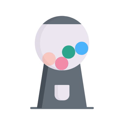 Candy Machine, Animated Icon, Flat