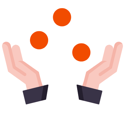 Juggle, Animated Icon, Flat