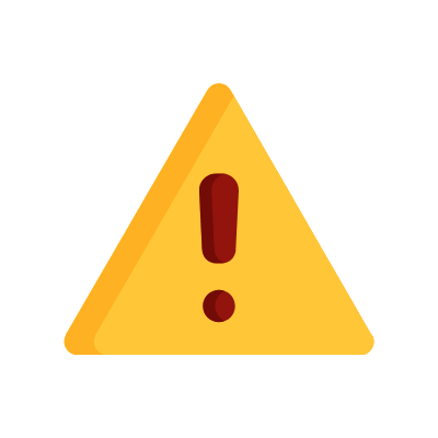 Warning Triangle, Animated Icon, Flat