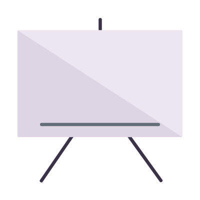 Blackboard, Animated Icon, Flat