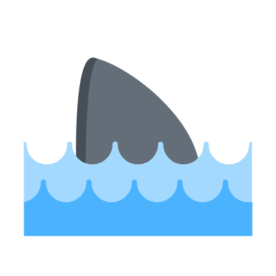 Shark, Animated Icon, Flat