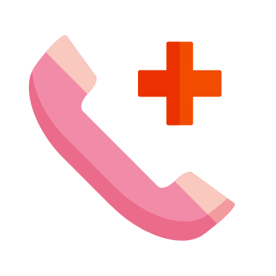 Phone Emergency, Animated Icon, Flat