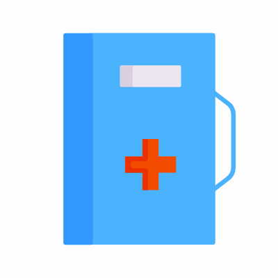 Medical File, Animated Icon, Flat