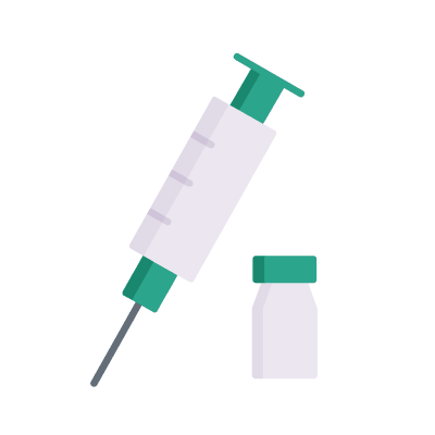 Vaccine, Animated Icon, Flat