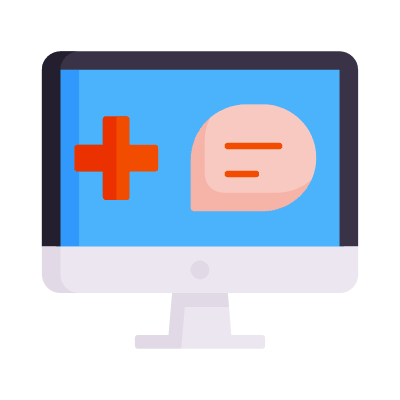 Telemedicine, Animated Icon, Flat
