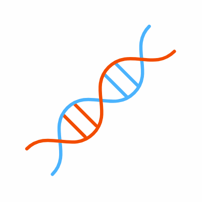 Dna Structure, Animated Icon, Flat